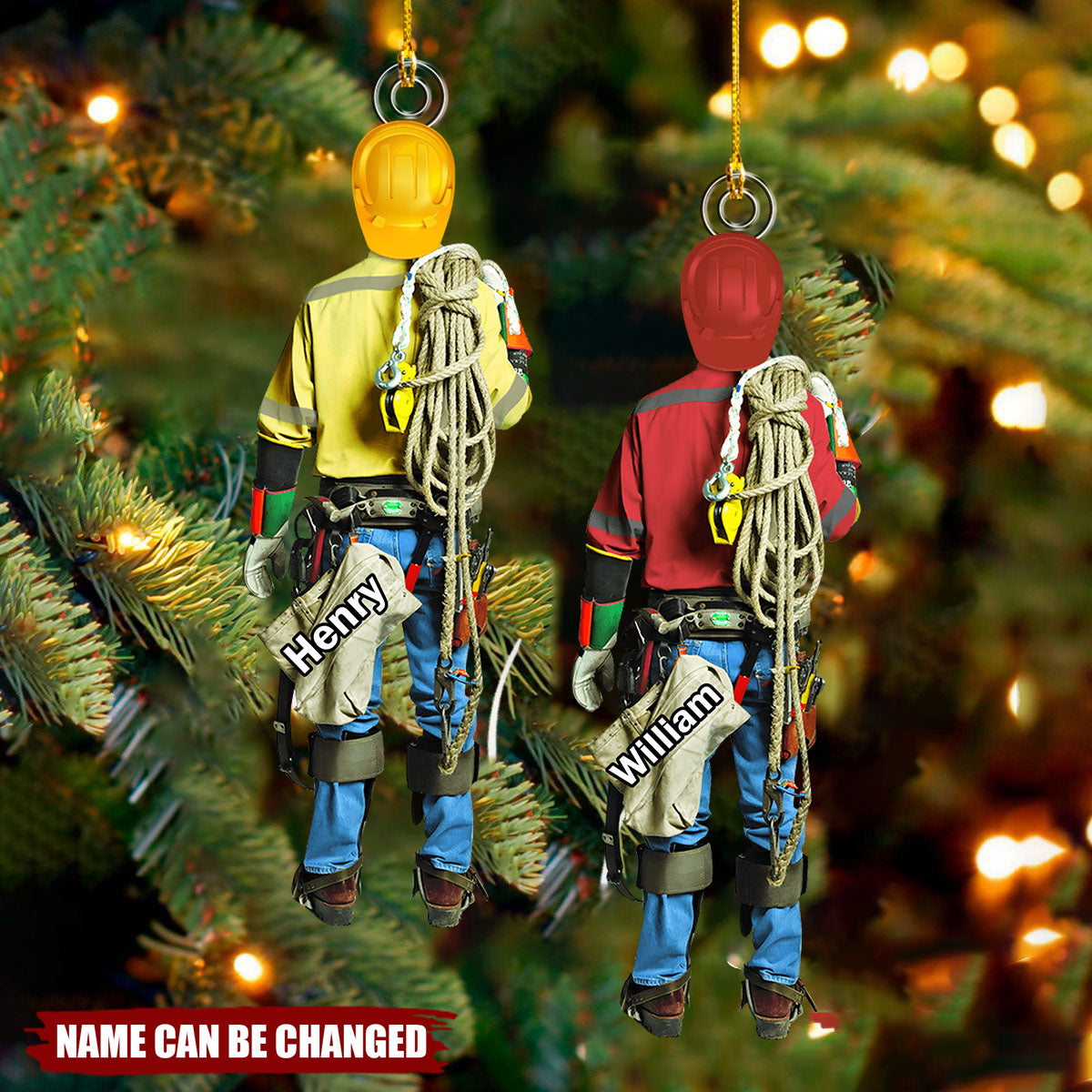 Lineman Acrylic Ornament - Personalized Christmas Gifts For Lineman