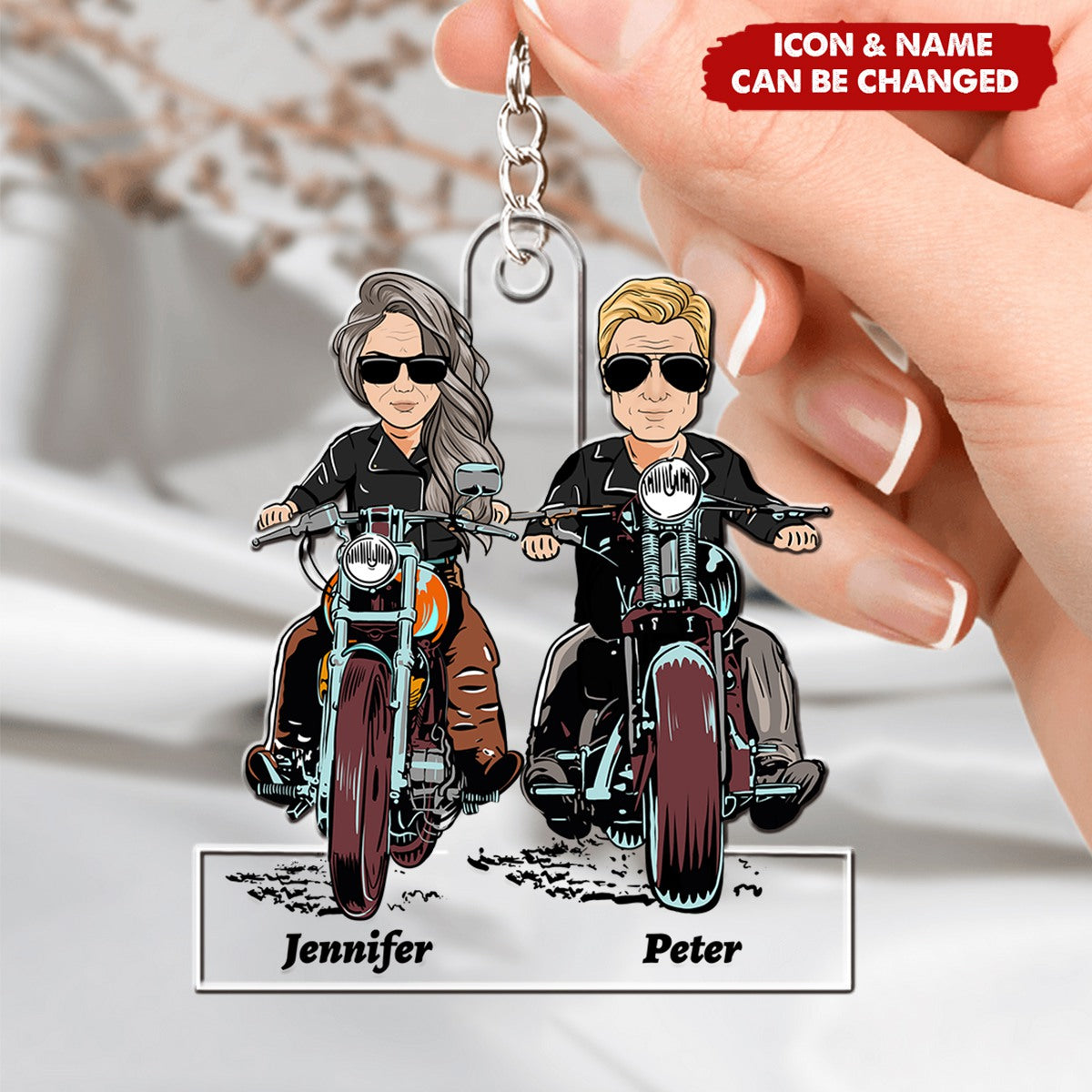 Personalized Gifts For Couple Motocross Keychain