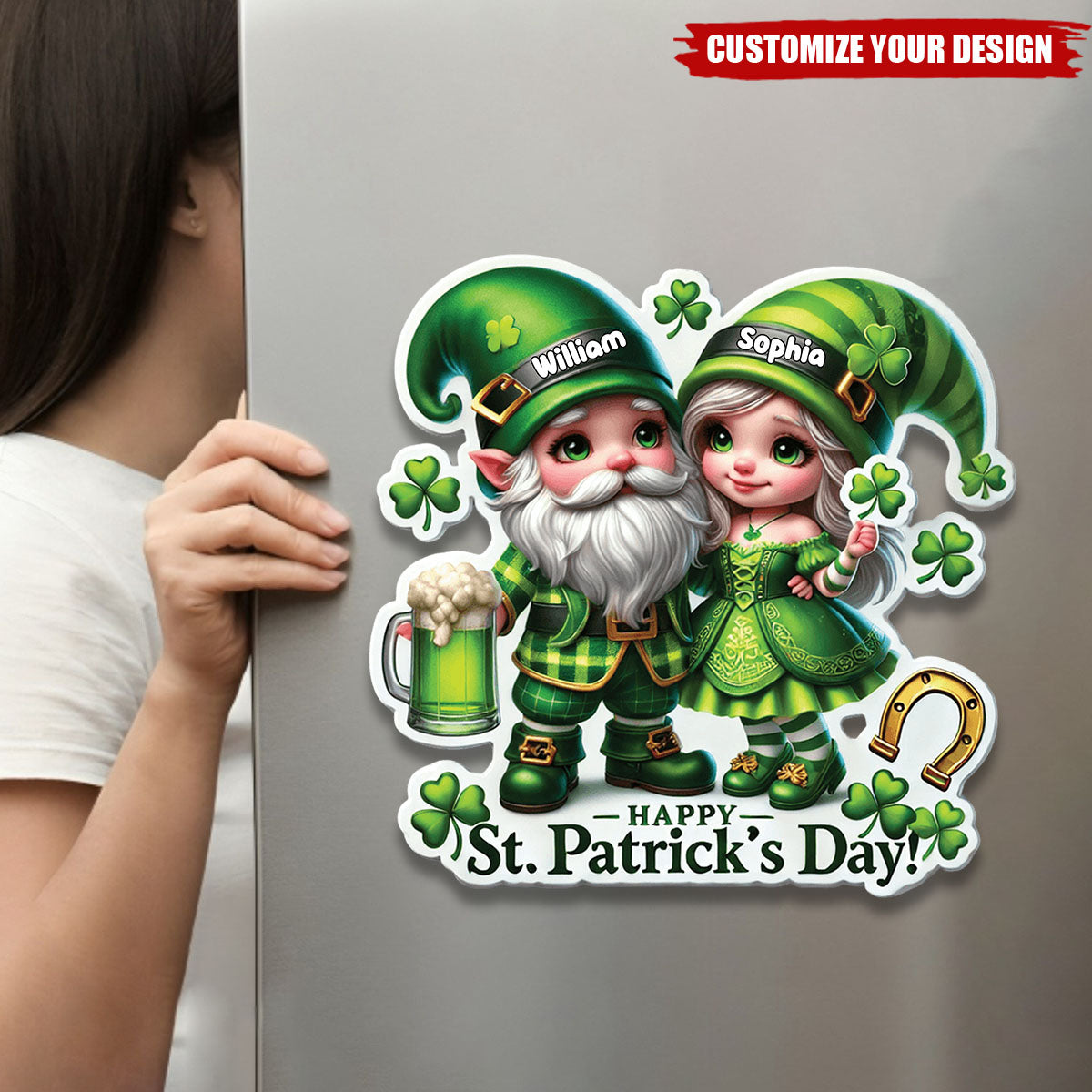 Happy Couple Patrick's Day - Personalized Decor Decal