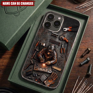 Skilled Hands Welder, Personalized Phone Case, Gift For Welders