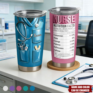 Nutrition Facts For Miracle Worker - Custom Stainless Steel Tumbler, Gift For Nurses