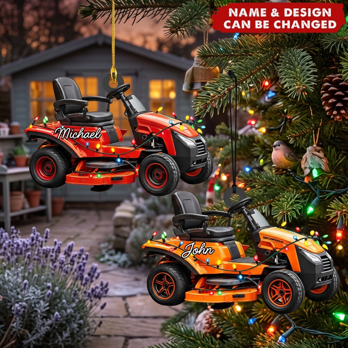 Lawn Mowers - Personalized Acrylic Ornament