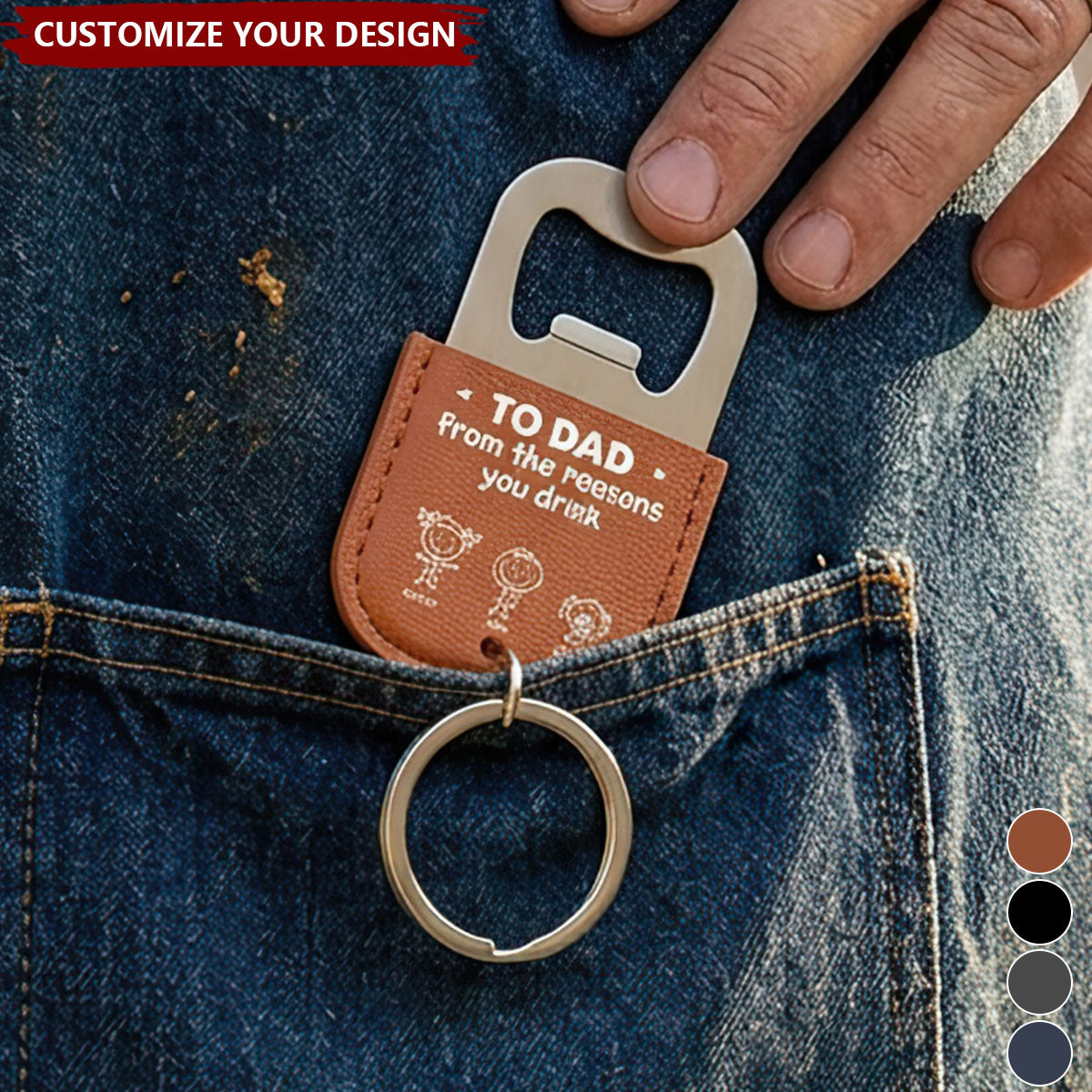Father's Day Gifts, To Dad From The Reasons You Drink - For Dad, Papa - Personalized Keychain
