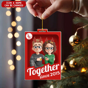 Personalized Acrylic Ornament - Anniversary Christmas Wedding Gifts For Husband And Wife, Him And Her - Christmas Is Better With You