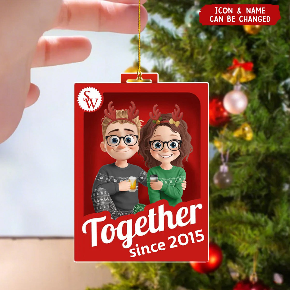 Personalized Acrylic Ornament - Anniversary Christmas Wedding Gifts For Husband And Wife, Him And Her - Christmas Is Better With You