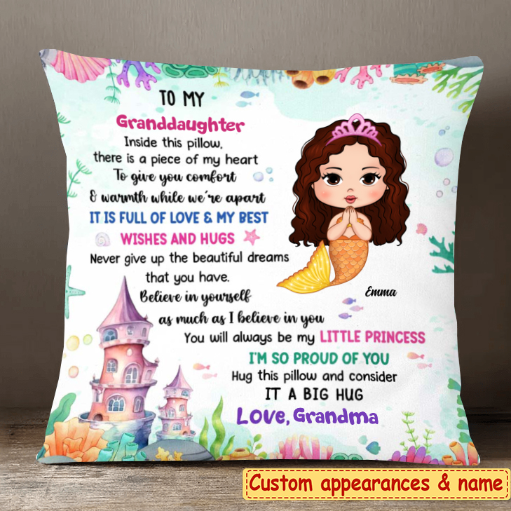 Gift For Granddaughter My Little Princess Hug This Pillow