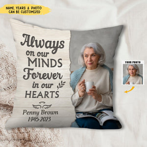 When You Miss Me I'm Here - Memorial Personalized Photo Pillow - Sympathy Gift For Family Members