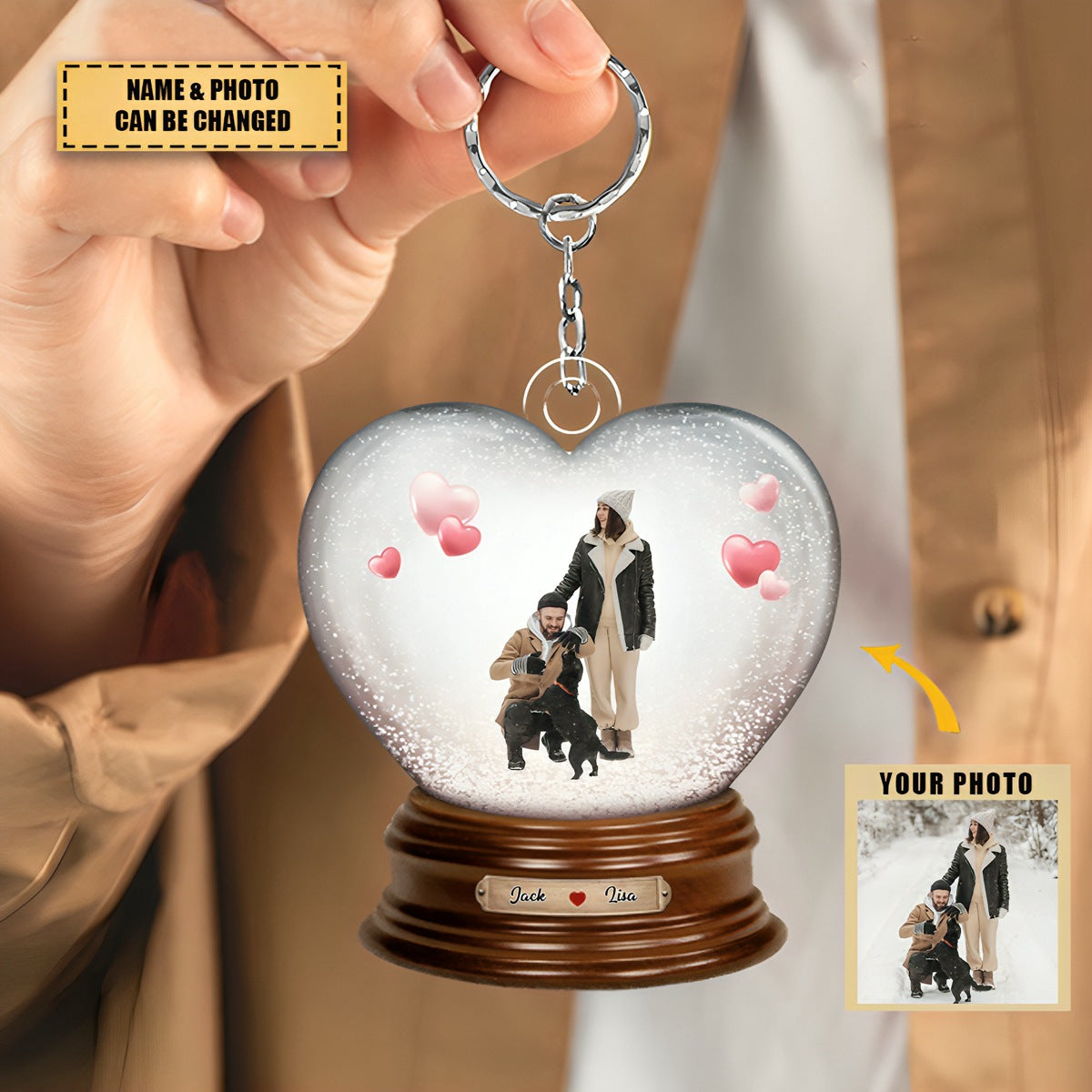 Custom Photo Gifts For Couples Keychain Valentine's Day