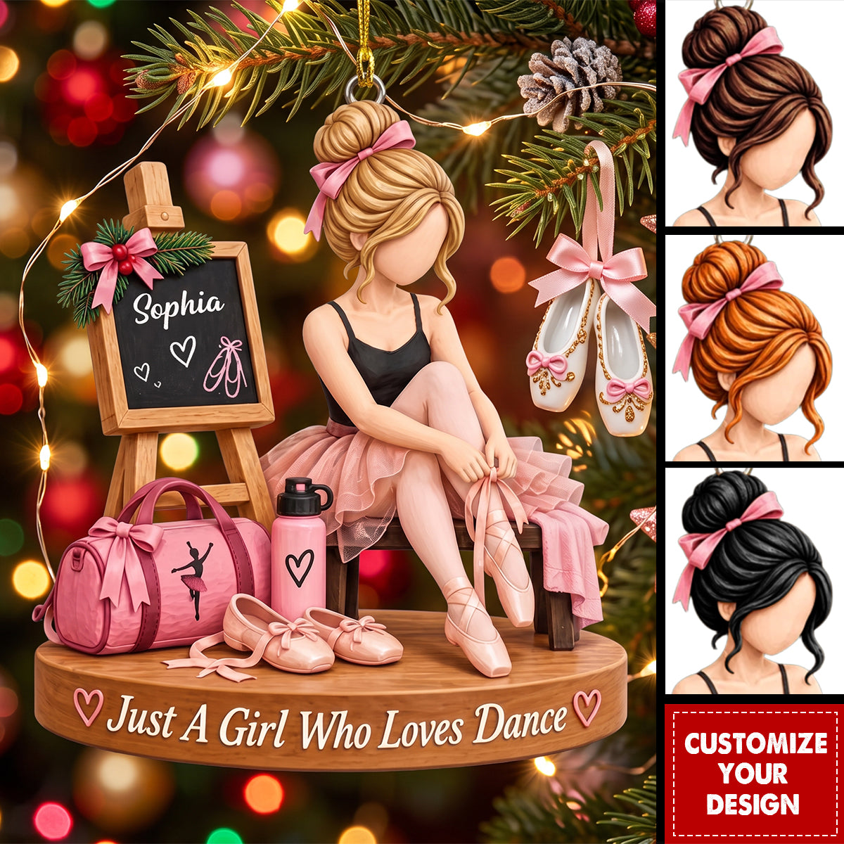 Personalized Dance Christmas Ornament, Ballet Gift For Girls
