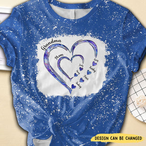 Personalized Mom Grandma Heart T-shirt - Gift Idea For Mother/ Grandma