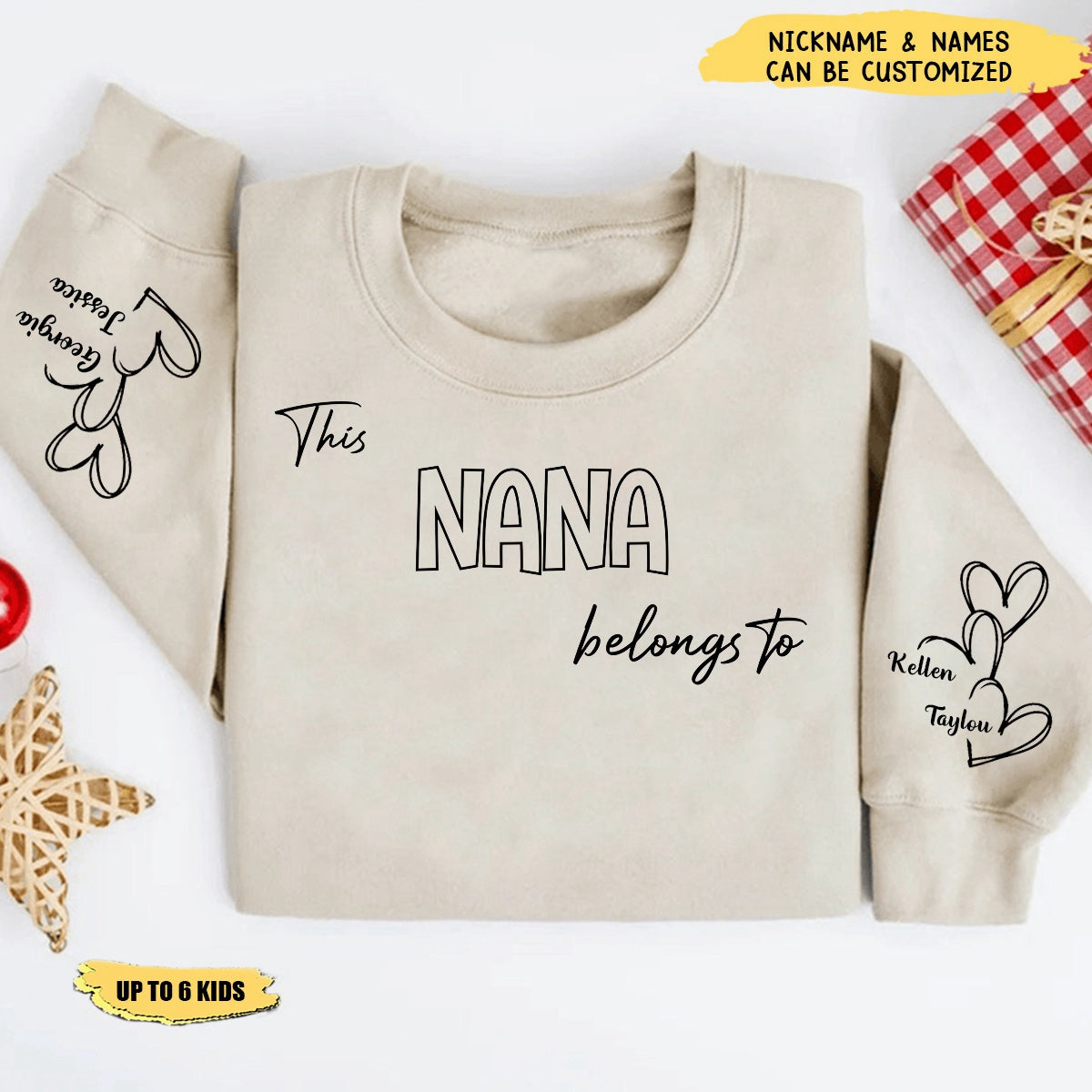 This Grandma Belongs To Family Personalized Sweatshirt
