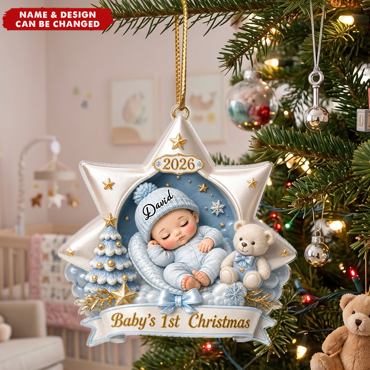 Born For Christmas Magic - Personalized Acrylic Custom Shape Ornament