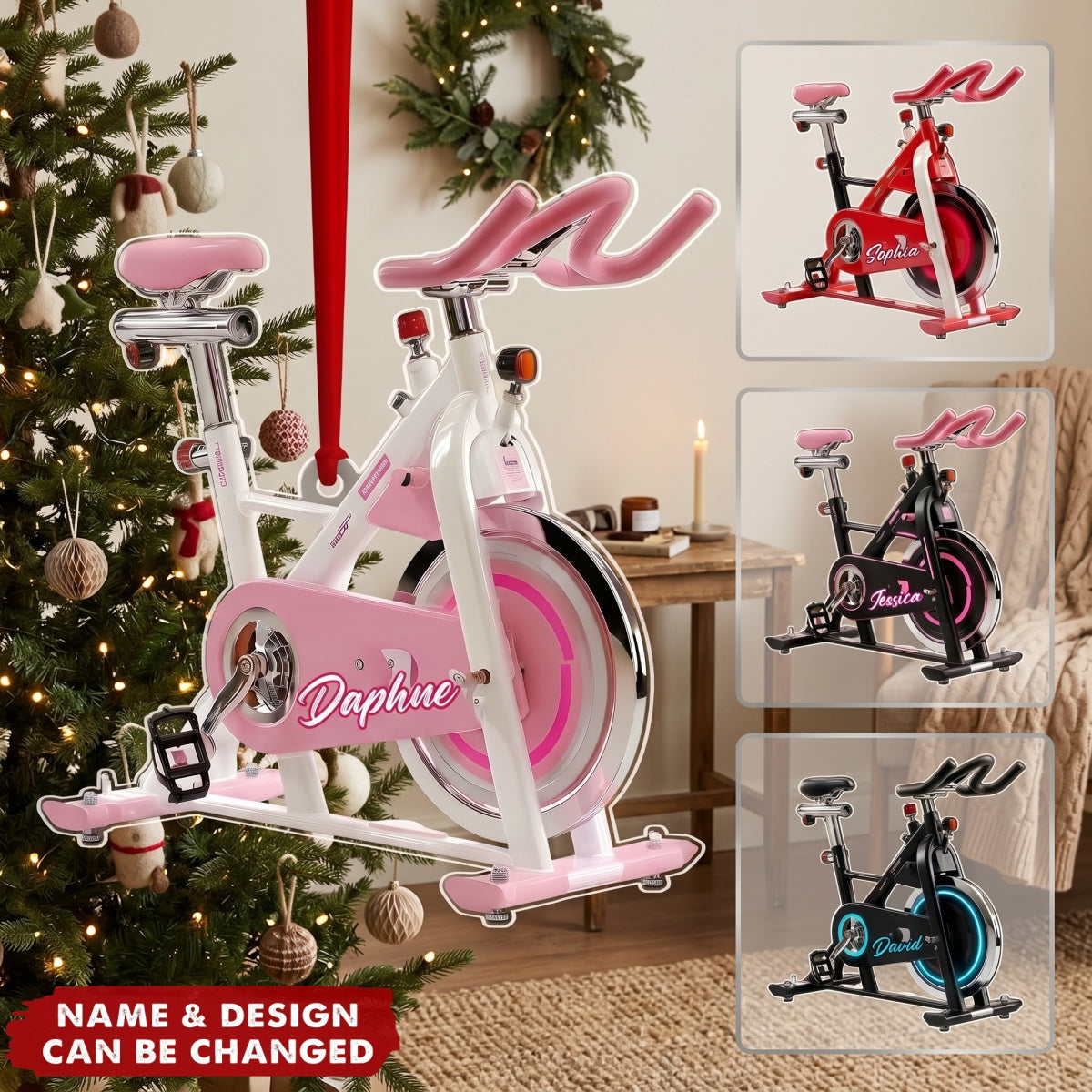 Spin Bike – Personalized Acrylic Custom Shape Ornament