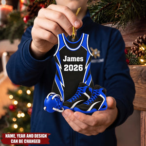 Wrestling – Personalized Acrylic Custom Shape Ornament, Gift for Wrestler Boy & Girl