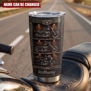 Live To Ride Ride To Live - Personalized Biker Tumbler
