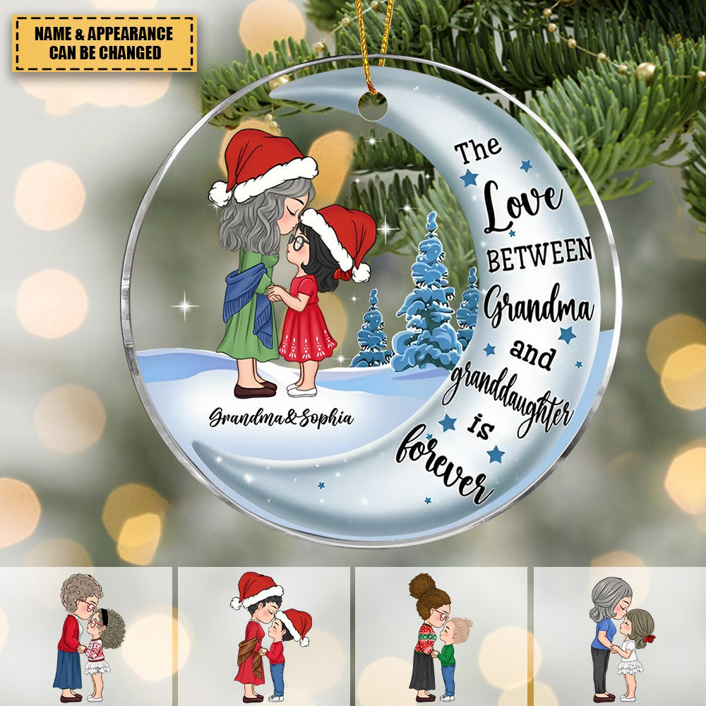 Christmas Gift For Grandma Granddaughter Circle Ornament