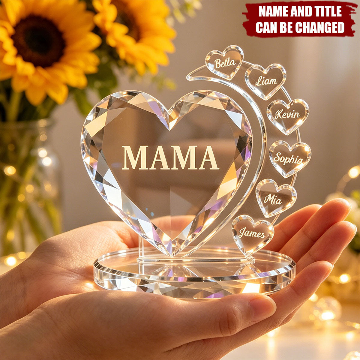 Best Mom Ever - Personalized Acrylic Block Plaque, Gift For Mom