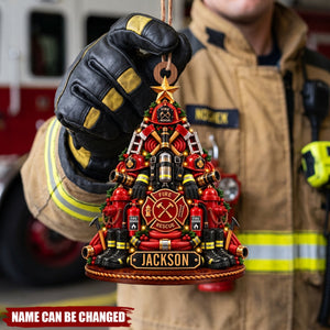 Firefighter Uniform – Personalized Acrylic Custom Shape Ornament, Gift for Fireman