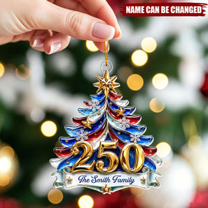 Faith Family Freedom Always - Personalized Acrylic Custom Shape Ornament