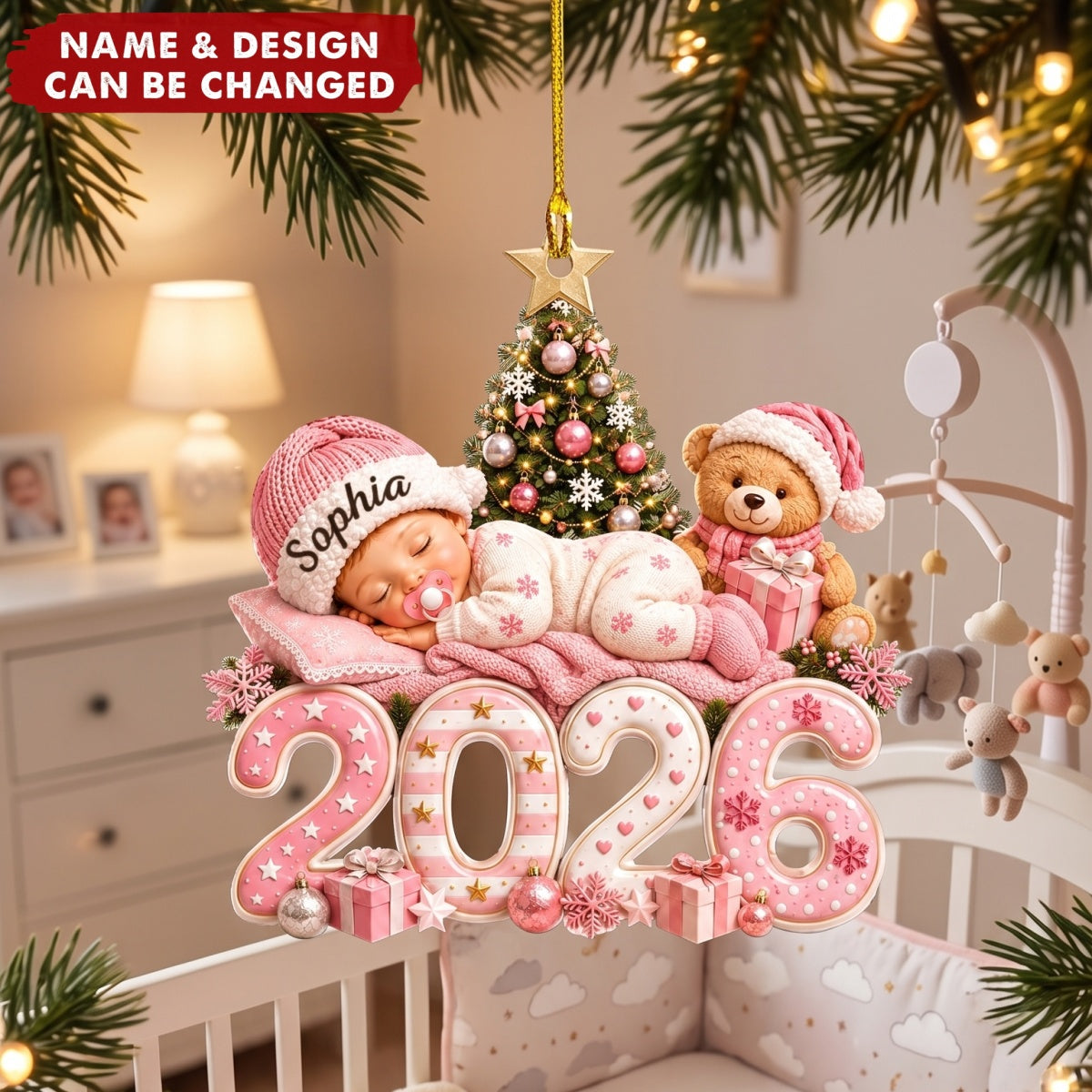 Baby First Christmas – Personalized Acrylic Custom Shape Ornament