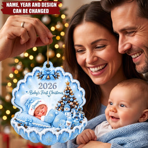 Baby’s First Christmas – Personalized Acrylic Custom Shape Ornament, Gift For Newborn