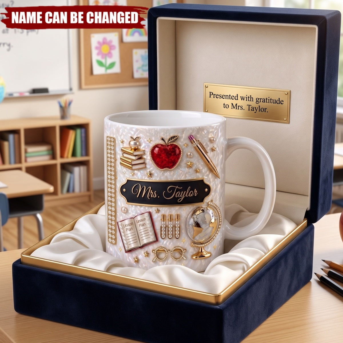 Luxury Teacher Name - Personalized Custom Coffee Mug