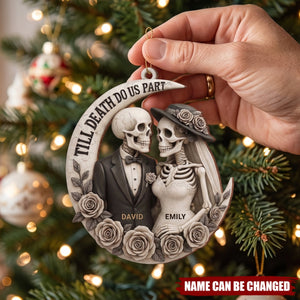 Till Death Do Us Part – Personalized Wooden Custom Shape Ornament