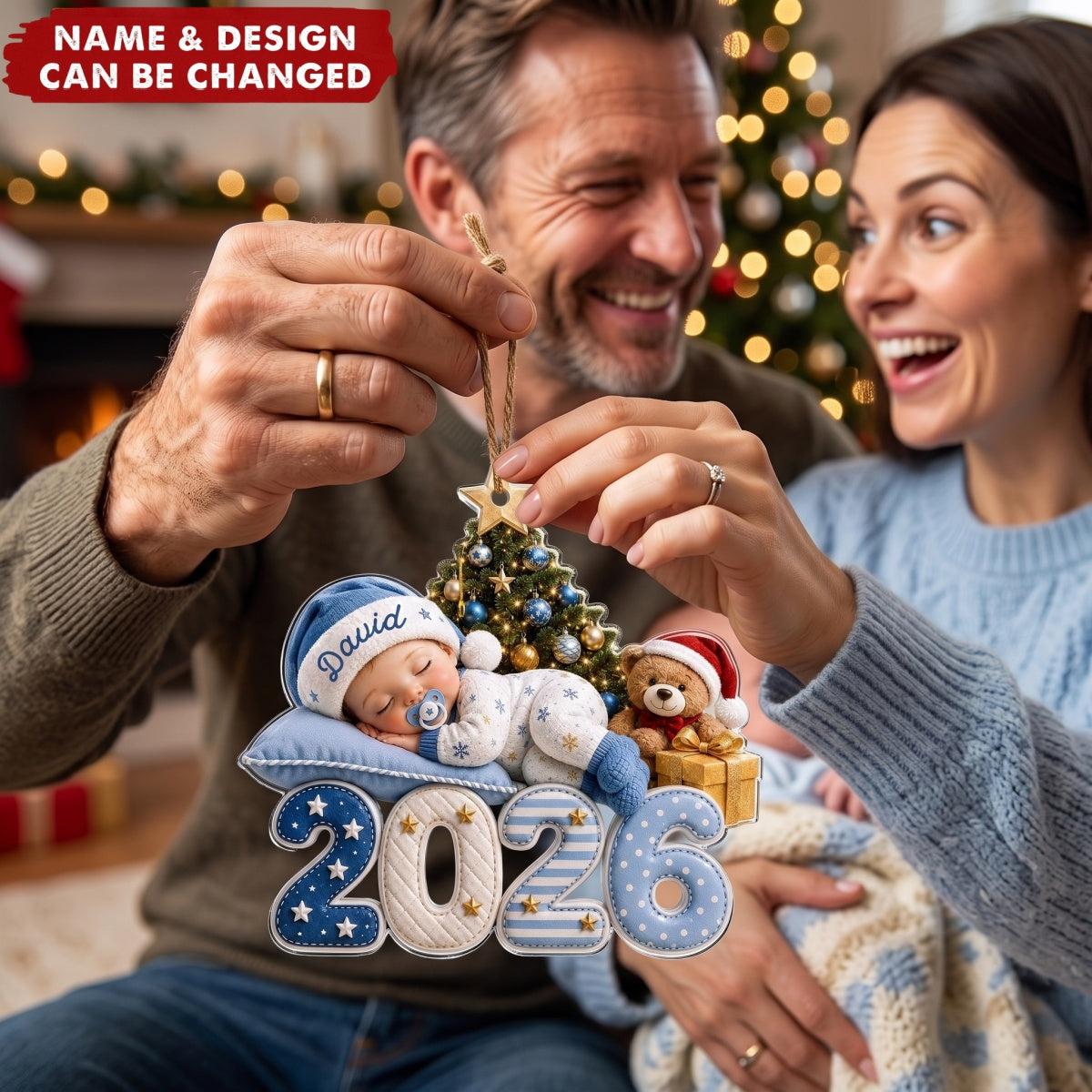 Baby's First Christmas 2026 – Personalized Acrylic Ornament