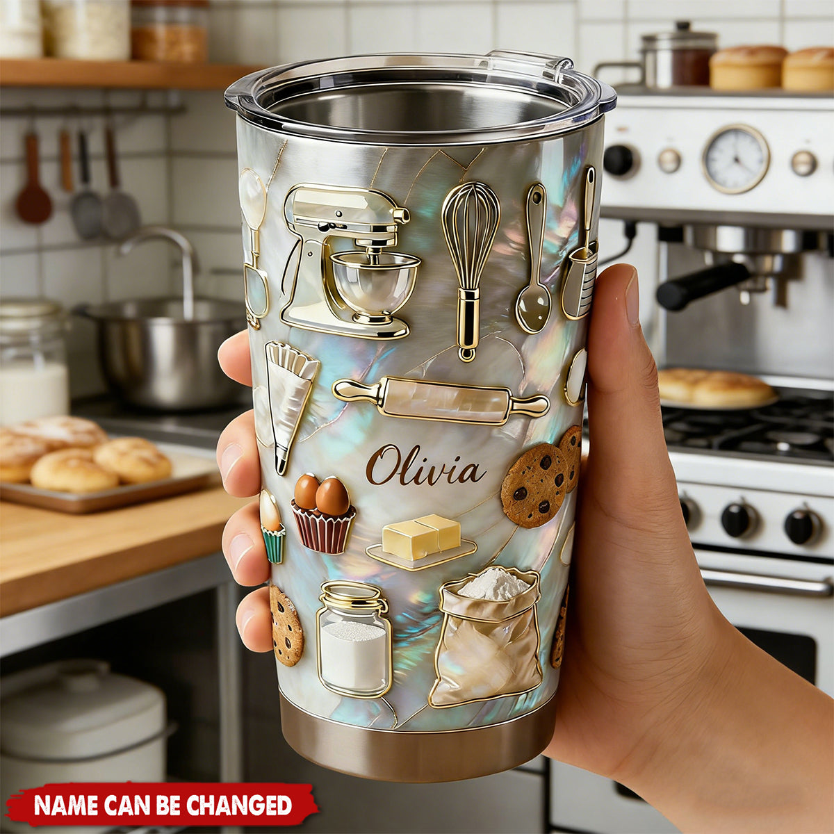 Baking - Personalized Tumbler Cup, Gifts For Baking Lovers