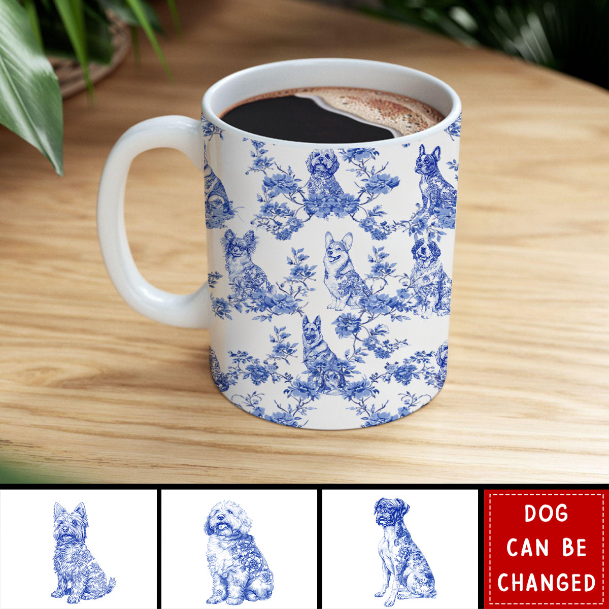 Dog Mom - Toile De Jouy Version - Personalized Mug