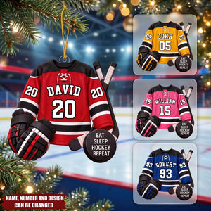 Hockey On – Personalized Acrylic Custom Shape Ornament