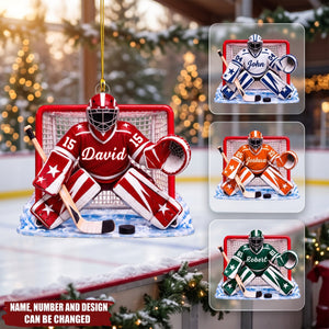 Hockey Goalie – Personalized Acrylic Custom Shape Ornament