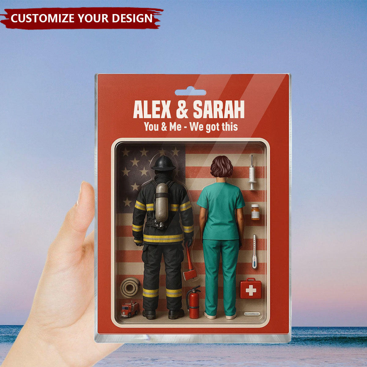 You & Me We Got This Firefighter & Nurse Couple Personalized Acrylic Plaque