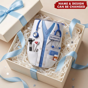 Physician Assistant Lab Coat - Personalized Wine Tumbler