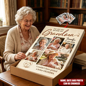 The Day You Became My Grandma - Personalized Poster, Gift for Grandma