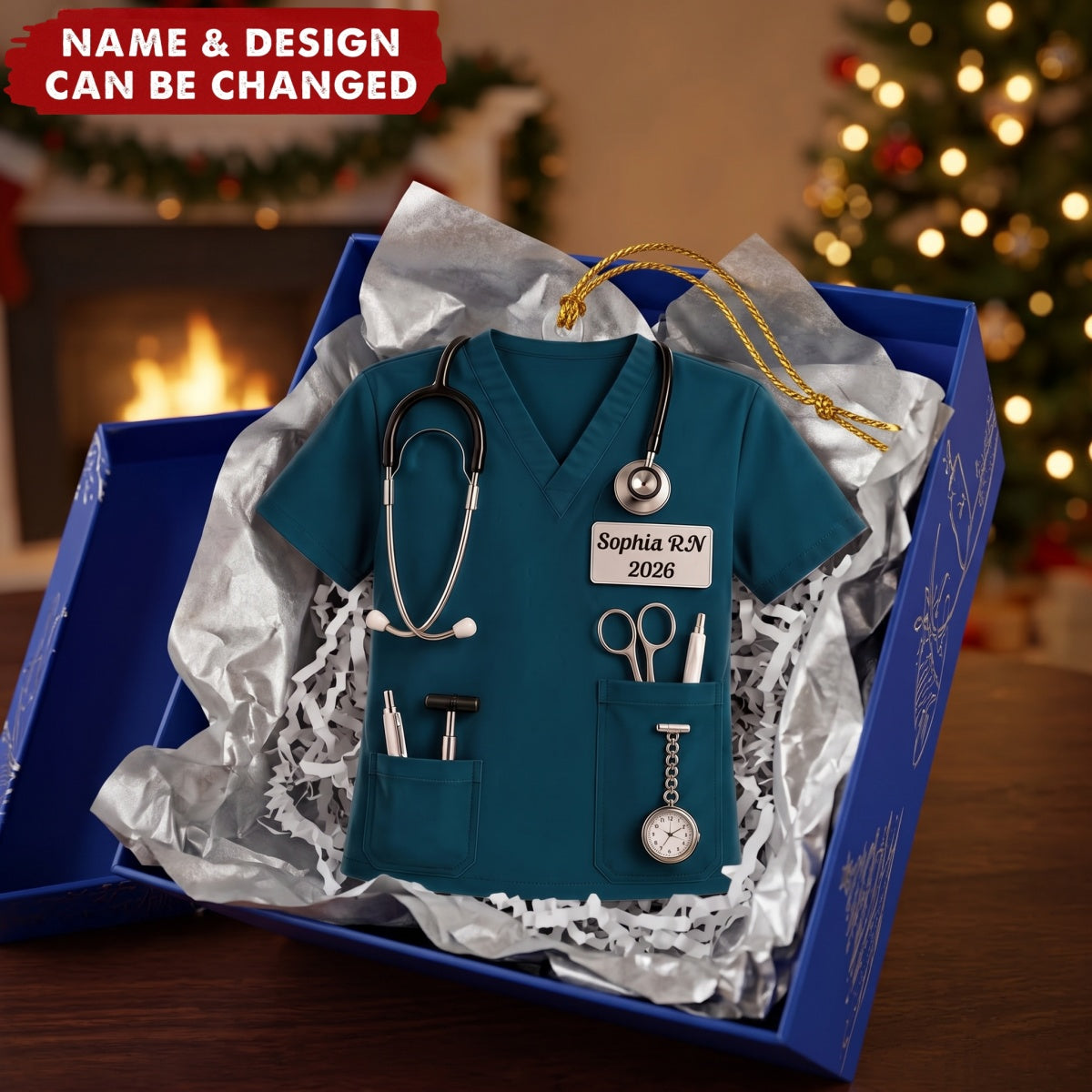 Nurse Scrubs – Personalized Acrylic Keychain