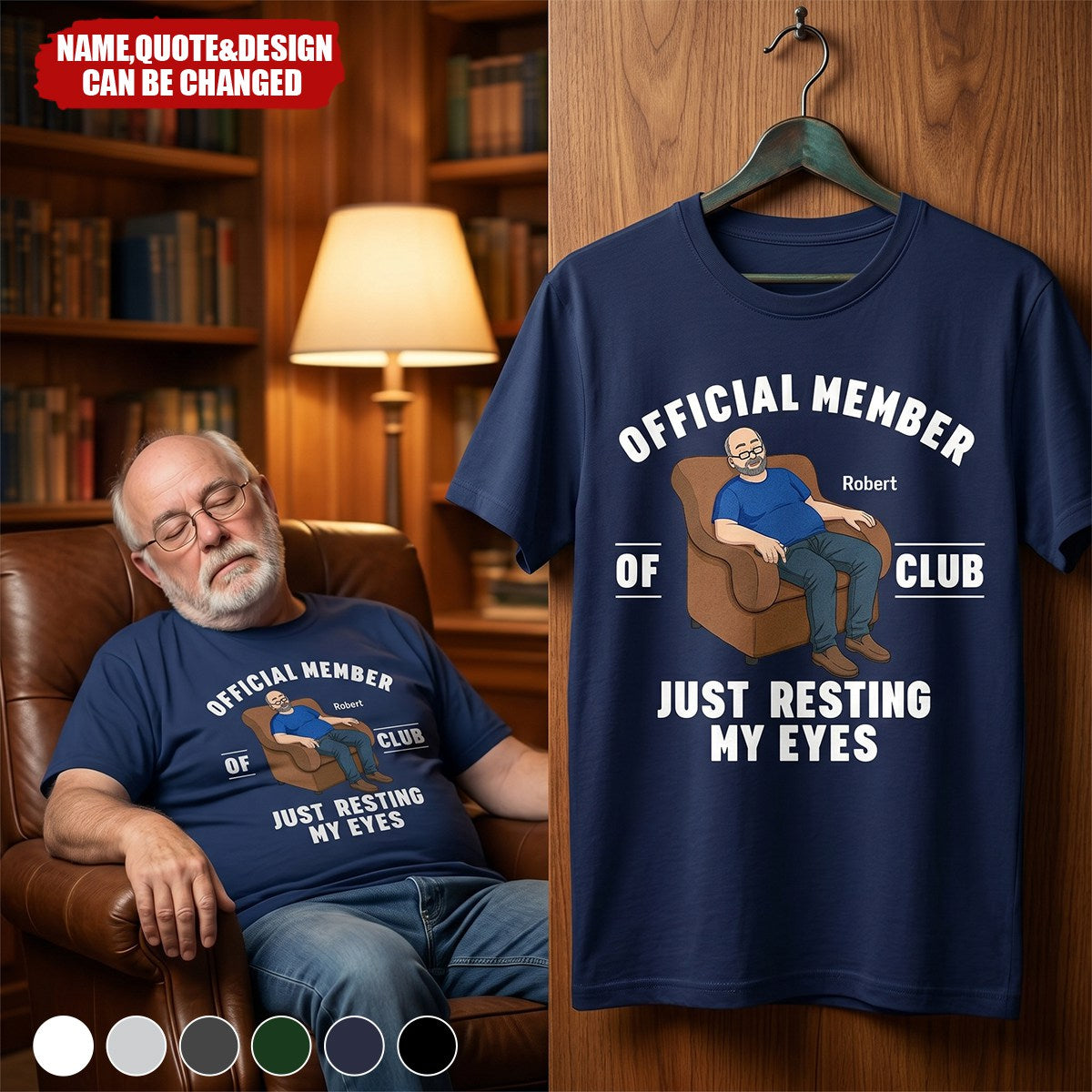 Father's Day Gifts, I'm Just Resting My Eyes - Personalized T Shirt