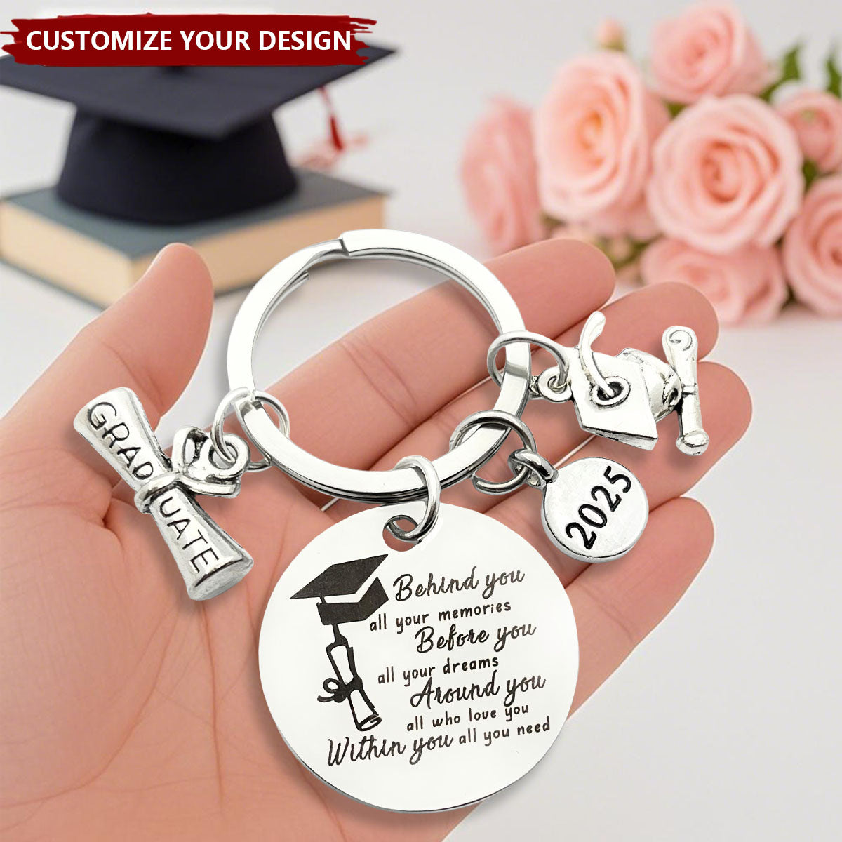 Graduation 2025 - Personalized Graduation Keychain, Gift For Your Family, Friends