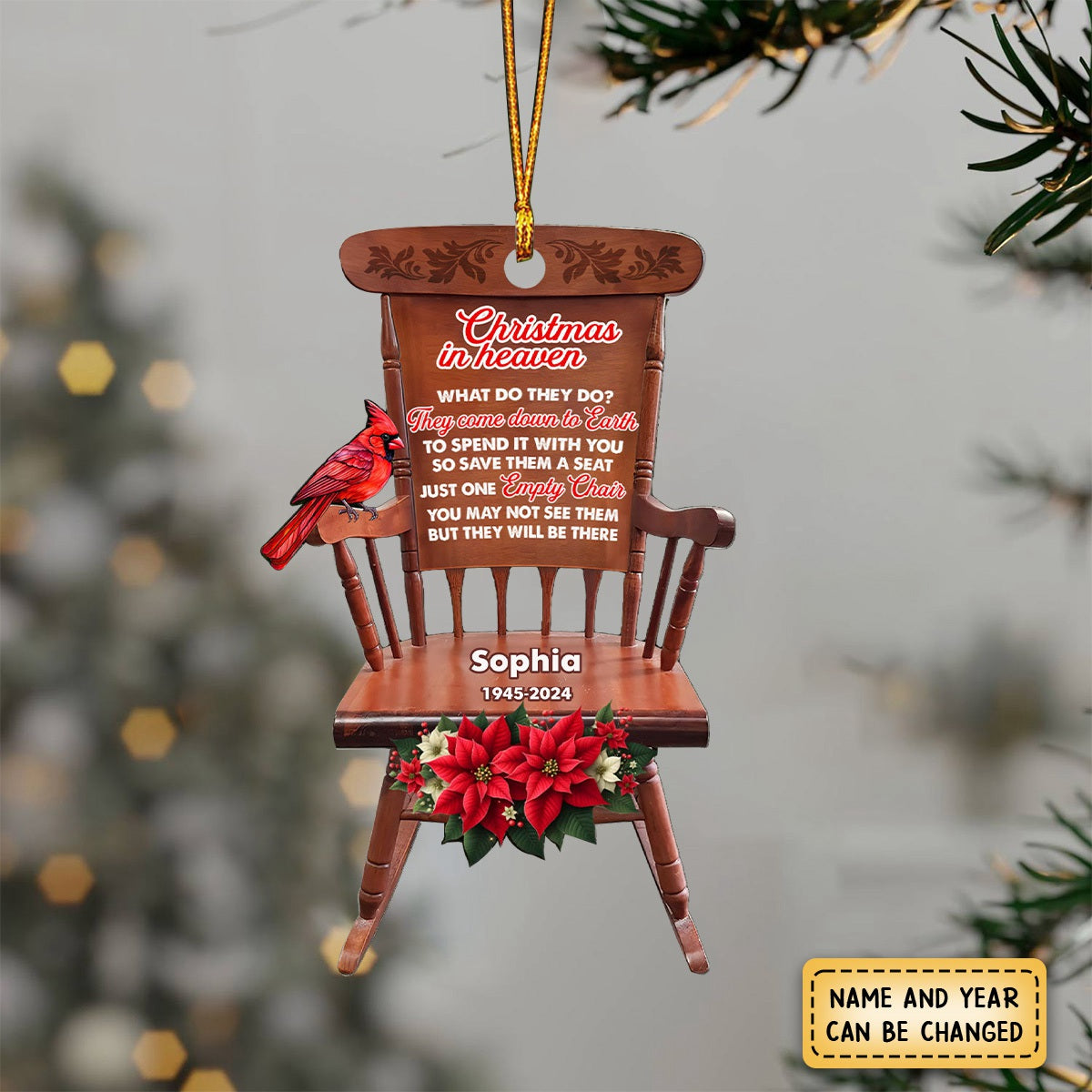 Memorial Christmas In Heaven - Personalized Acrylic Ornament