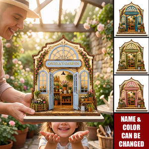 Custom Greenhouse Garden Wooden Plaque - Personalized Name Gift