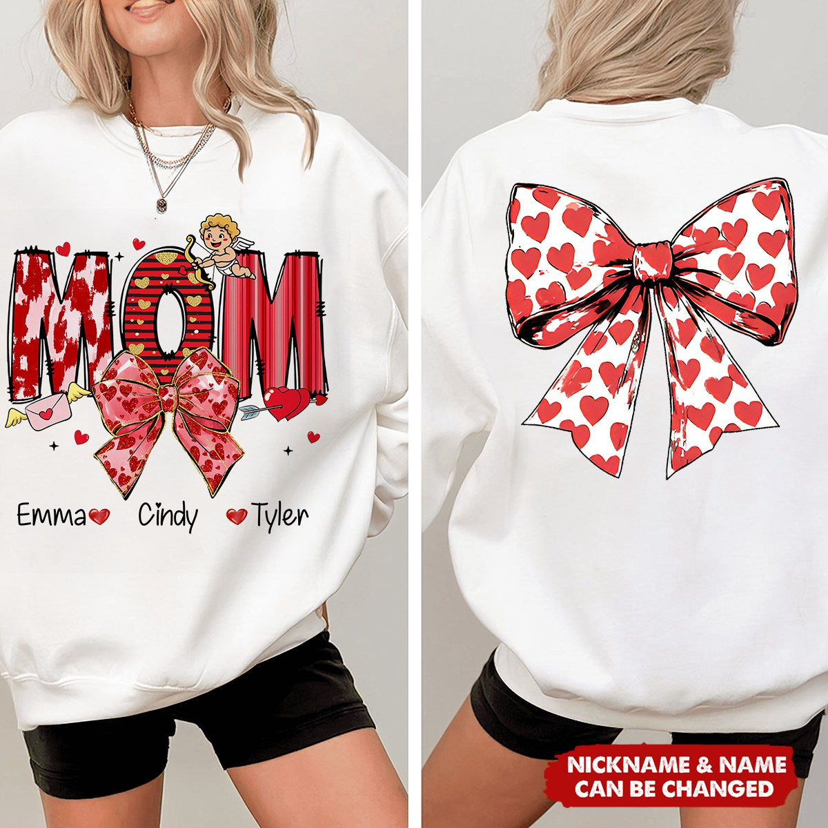 Meaningful Personalized Sweatshirt - Valentine Gifts For Grandma Mimi And Kids
