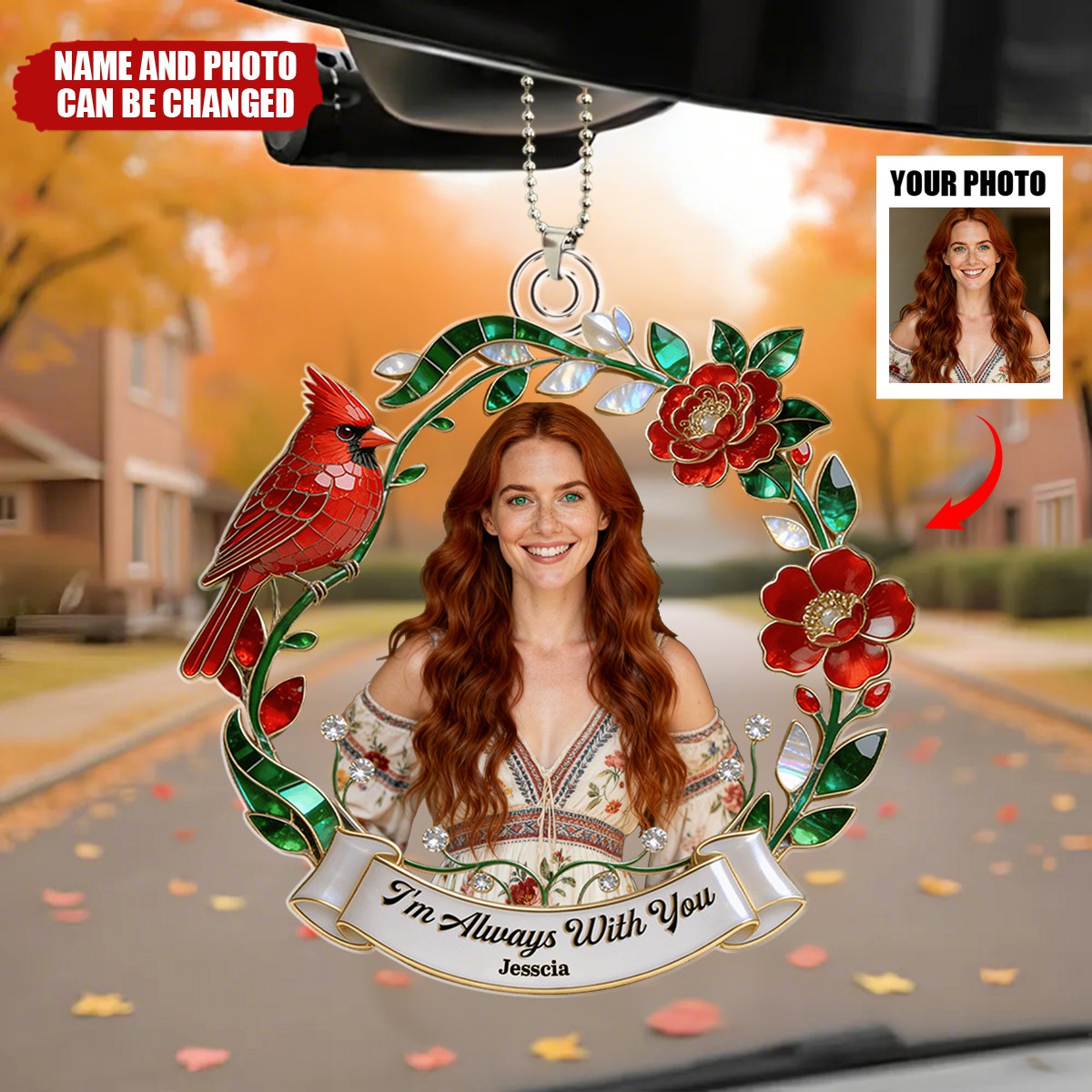I'm Always With You - Personalized Car Acrylic Hanging Ornament