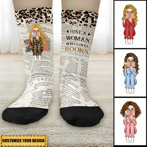 These Are My Reading Socks - Personalized Crew Socks
