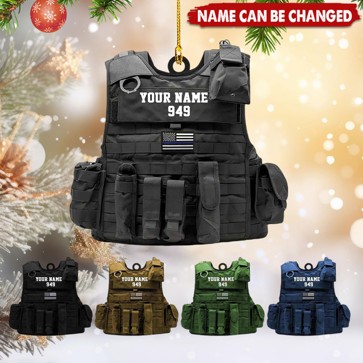 Personalized Police Ornaments - Police Gift