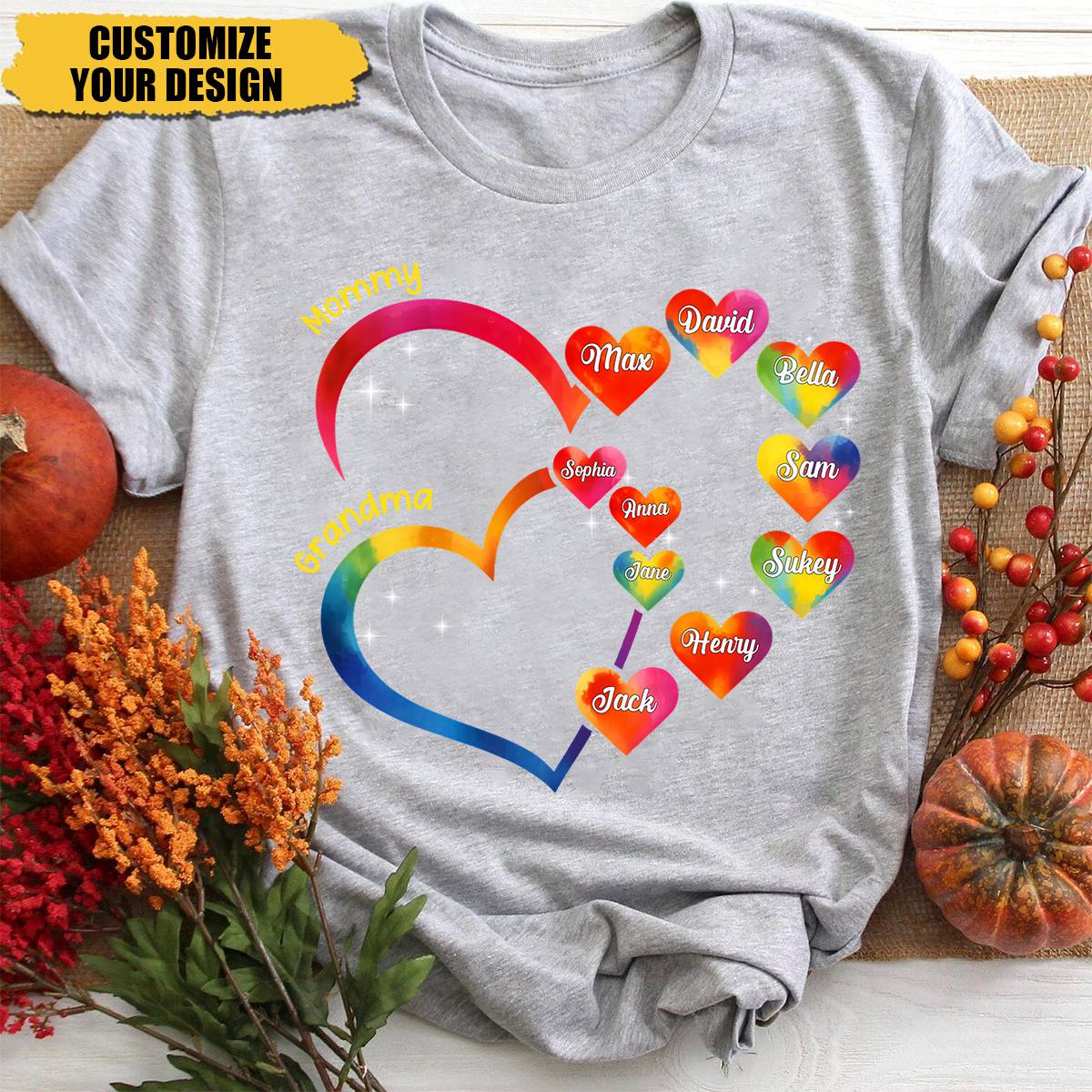 Generations Linked By Love - Family Personalized Unisex T-shirt - Mother's Day, Gift For Mom, Grandma
