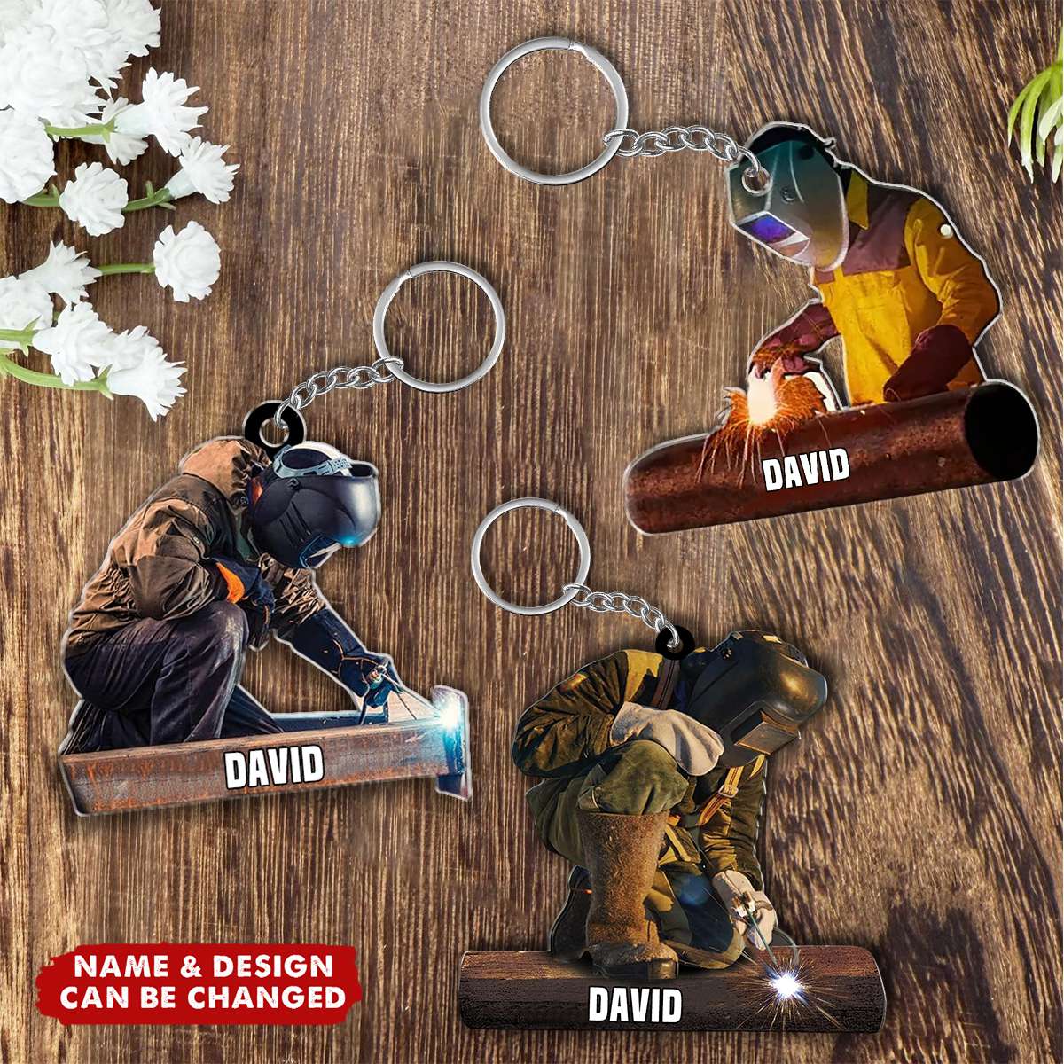Personalized Welder Keychain - Custom Welding Keychain