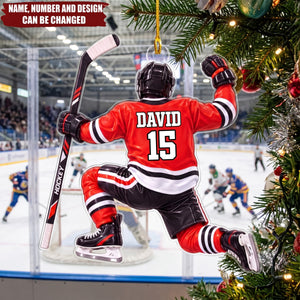 Forever Hockey – Personalized Acrylic Custom Shape Ornament