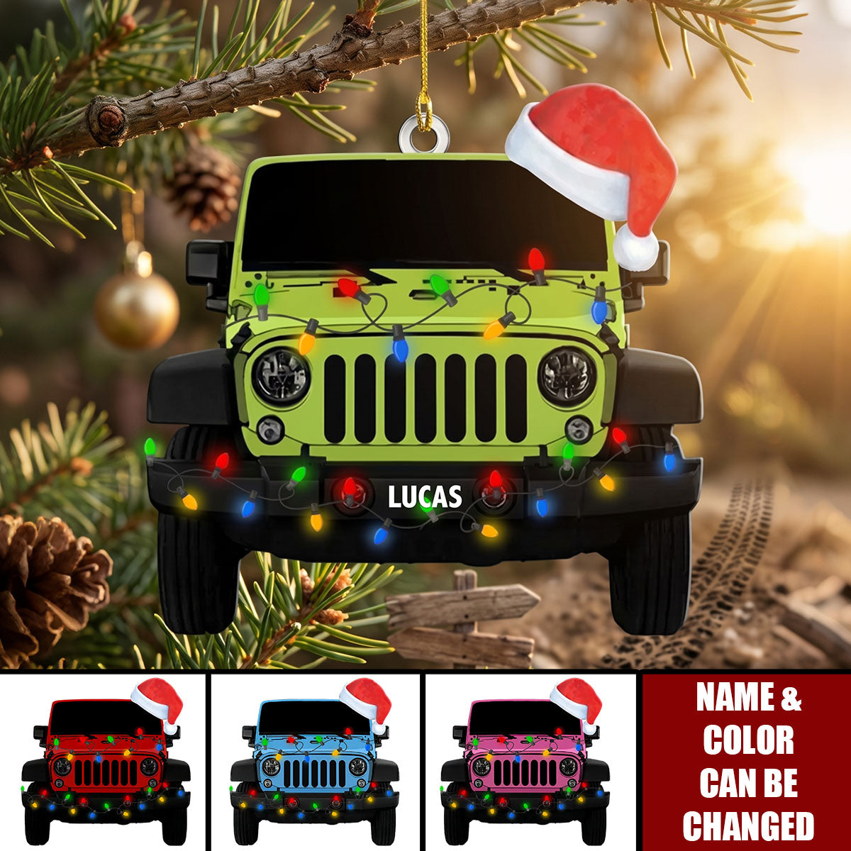 Personalized Off-Road Christmas Acrylic Ornament, Custom Christmas Gift For Off-Road Lovers