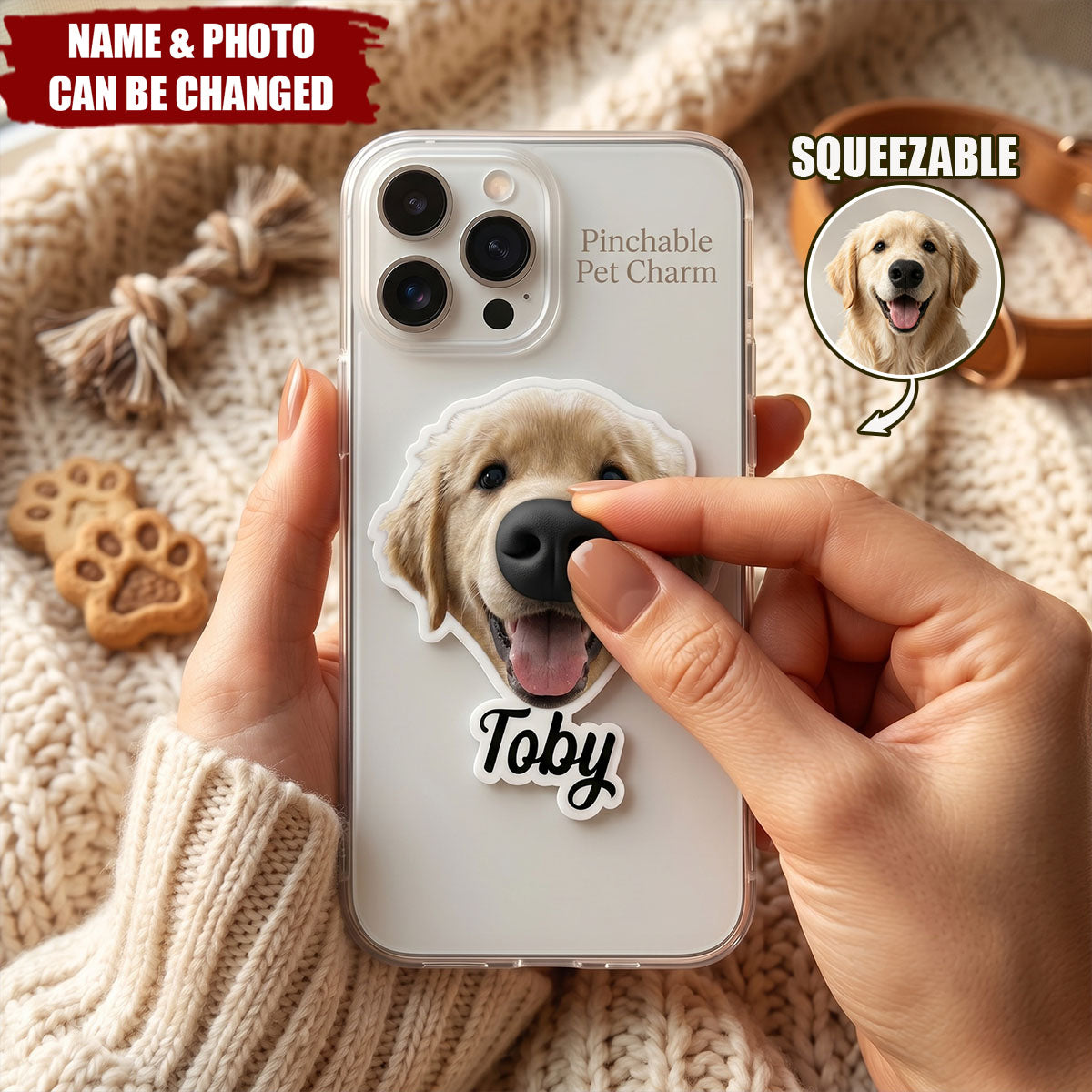 Custom Funny Face Gift For Dog Lover, Dog Mom, Dog Dad - Personalized Fridge Magnet
