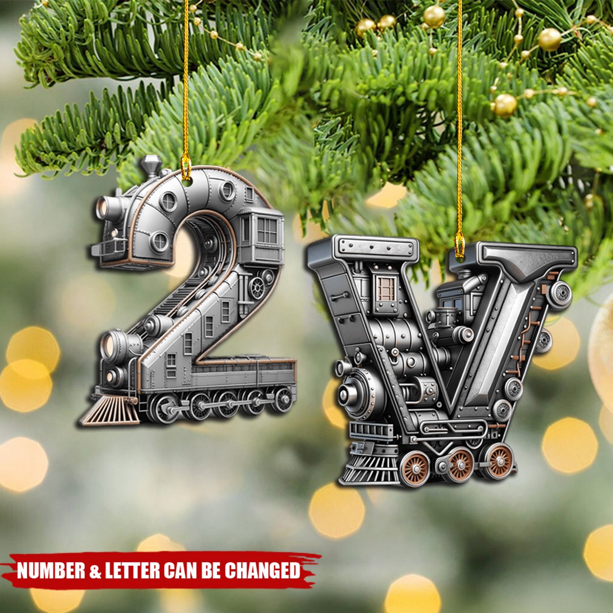 Awesome Train Personalized Acrylic Christmas Ornament - Gift For Kid, Train Lover